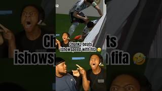 Chunkz beats ishowspeed with fifa 🤣 ishowspeed chunkz shorts [upl. by Ardnasirk]