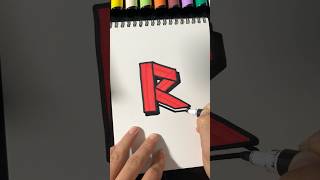 Letter R letterart graffiti tutorial draw foryou [upl. by Rennane154]