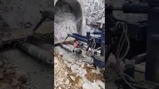 Double drill bit machine tunnel rock formation drilling process [upl. by Lenahc159]