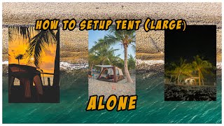 Large Camping Tent  Solo Pitching Tutorial [upl. by Orpah]