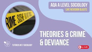 Theories of Crime amp Deviance  AQA A Level Sociology Revision for 2024 [upl. by Mendelson]