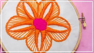 🌸 hand embroidery 🌸BORDADOS PARA FLORES FÁCILES🌸bordados a mano paso a paso🌸bordados de flores [upl. by Auhsoj]