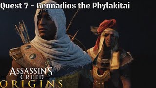 Assassins Creed Origins Quest 7 Gennadios the Phylakitai PS4 [upl. by Enelehcim737]