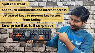 Amkette Xcite Pro USB multimedia Keyboard Mouse Unboxing amp Full Review  Hindi  How Can I Help U [upl. by Sheley]