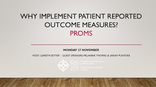 ViH Week 2023 Why implement Patient Reported Outcome Measures PROMs [upl. by Iiette820]