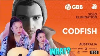 My First Time Reaction to CODFISH GRAND BEATBOX BATTLE 2019  SOLO ELIMINATION 🔥🥵 [upl. by Ilarin175]