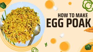 अंडा पोहा रेसिपी  egg flattened rice recipe flattened rice egg poha recipe  poha snacks 😋 [upl. by Werdnael]