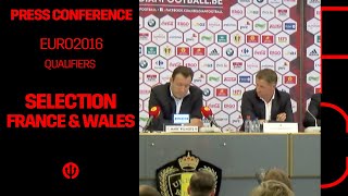 Press conference Marc Wilmots selection Belgian Red Devils France amp Wales [upl. by Sedicla904]