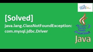 Solved javalangClassNotFoundException commysqljdbcDriver [upl. by Nomor]