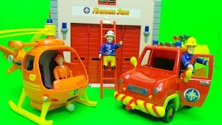 New 👨🏽‍🚒 Feuerwehrmann Fireman Sam Pontpandy Rescue Playset Opening and Officer Steele needs help [upl. by Ecinrev217]