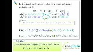 Calcul de la dérivée  Une Minute Pour Comprendre  TS  TES  2 [upl. by Oznole]