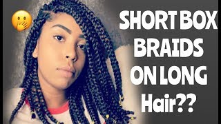 How to do short box braids on long hair [upl. by Aenitsirhc]