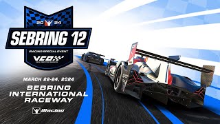 The iRacing 12 Hours of Sebring  Sebring International Raceway  Part 2 [upl. by Anaihsat187]