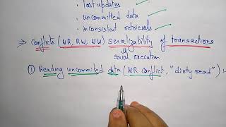 Concurrency Control in dbms conflicts of serializabity of transactions DBMS [upl. by Arraeit]