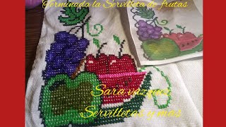 terminada la Servilleta de frutas 🍉 y 🍏 y 🍇 sara vazquez Servilletas y mas [upl. by Shaff]