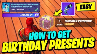 How to EASILY Find and OPEN Birthday Presents amp Reveal Players with the Flare Gun  Fortnite [upl. by Ehsom]