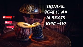 scale A  tanpura with tabla 16 beats trital  Degital sound quality bpm 110 [upl. by Edny]