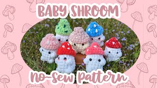 Baby Shroom Pattern Tutorial  Free BeginnerFriendly Crochet Amigurumi Pattern Mushroom Crochet [upl. by Alekin]