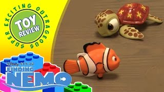 Disney Pixar Finding Nemo Nemo amp Squirt Action Figures  Toy Review [upl. by Korwun922]