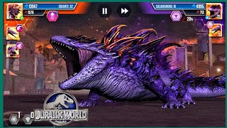 BATALLA DE JEFE VS CHOQUE DE TITANES EN JURASSIC WORLD THE GAME [upl. by Carmelle198]