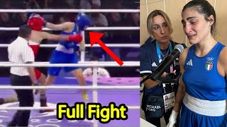 Angela Carini Withdraws From the Match Fight Against Imane Khelif at paris olympic 2024 [upl. by Ho]