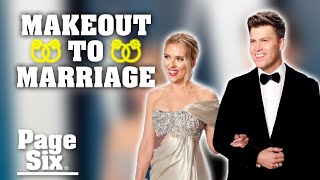 Colin Jost and Scarlett Johansson SNL makeout to marriage  Hooked Up To Hitched  Page Six [upl. by Assirol]