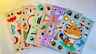 🌈PaperDIY🌈Decorate cartoon animalswithstickerstoyasmrpaperanimals [upl. by Landes]