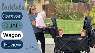 Larktale Caravan QUAD Stroller Wagon Review [upl. by Adoree]