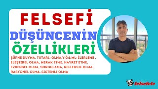 FELSEFİ DÜŞÜNCENİN ÖZELLİKLERİ tytfelsefe tyt yks yksfelsefe felsefe felsefele [upl. by Afnin]