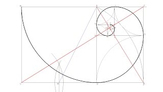 How to draw a Golden Ratio Spiral [upl. by Nilkcaj]