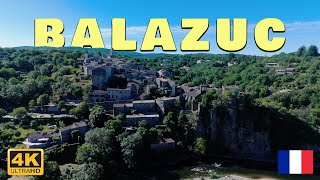 Balazuc Ardèche Visite des villages français – Les plus beaux villages de France – Vidéo 4k [upl. by Etteoj]