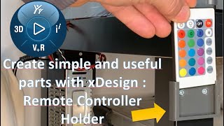 Remote Controller Holder designed with SOLIDWORKS xDesign on 3DEXPERIENCE Platform and 3D Printed [upl. by Olwena]