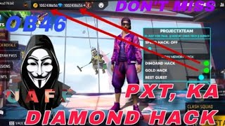 FREE FIRE DIAMOND HACK  FREE FIRE NEW MOD MENU OB46  UNLIMITED DIAMOND SCRIPT MOD APK Kanhaiya [upl. by Lightman]