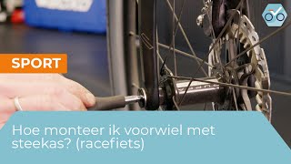 Hoe monteer ik voorwiel met steek as racefiets 127 [upl. by Anaihr]