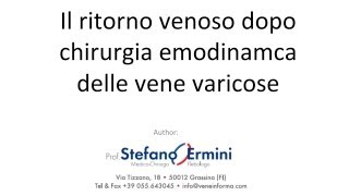 Schema che simula la circolazione venosa dopo chirurgia emodinamica by veneinforma [upl. by Ecnerwal]