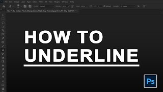 How to Underline Text in Photoshop 2024  photoshop Tricks and Tips [upl. by Dunn]