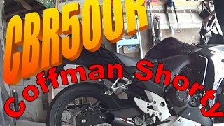 CBR500R Coffman Shorty Exhaust [upl. by Aguayo558]