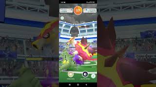 WQ13 Shadow Tyranitar SDSE vs Turtonator T3 FSO in extreme weather [upl. by Tenaej]