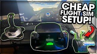 Trying The CHEAPEST Flight Sim Setup In 2024 LogitechSaitek Flight PRO [upl. by Llednar616]