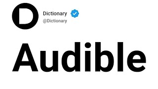 Audible Meaning In English [upl. by Reema194]