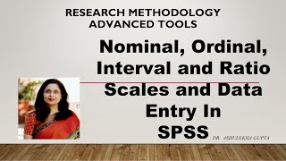 Nominal Ordinal Interval and Ratio Scales data entry in spss [upl. by Assiran211]