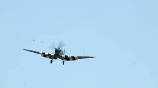 Aircraft Restoration Company Spitfires Flyby and Arrival at Brighton City Airport [upl. by Luann376]