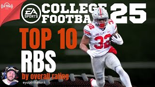 Predicting the TOP 10 RB Ratings in College Football 25 [upl. by Ayouqat299]