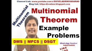 Multinomial Theorem with Example Problems  Multinomial Theorem  Multinomial  DMS  MFCS [upl. by Aivat485]