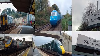 Trains at Dawlish Exeter at Davids and Tiverton parkway [upl. by Avalsorim789]