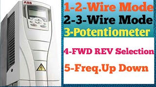 abb drive parameter setting  23WireMode  potentiometer  FWD REV  Hindi  एबीबी ड्राइव पैरामीटर [upl. by Rhoades402]