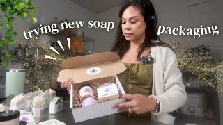 Small Business Studio Vlog  Packaging and Labelling Products Making Soap Selling Gift Sets [upl. by Ralaigh]