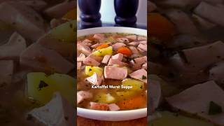 Einfach lecker schnell Kartoffel Suppe mit Geflügel Wurst cooking food recipe breakfast [upl. by Oesile507]