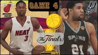 2014 NBA Finals Heat vs Spurs  Game 4 Sim NBA 2K14 PS4 [upl. by Odawa]