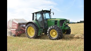 Pressage de paille JOHN DEERE 6530 WELGER RP202 Pure sound [upl. by Ellessig]